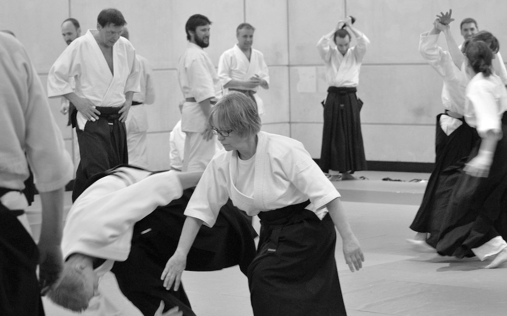 Students and instructors gathered at a Ki Federation seminar